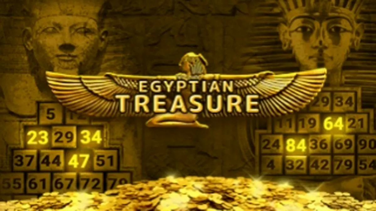 Egyptian Treasure স্লট গেমের প্রাচীন মিশরীয় থিমযুক্ত ইন্টারফেস